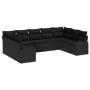 Juego de Sofá de Jardín de 9 Piezas con Cojines Negro Poliratán by , Outdoor sofas - Ref: Foro24-3346203, Price: 583,20 €, Di...