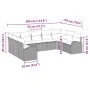 Juego de Sofá de Jardín de 9 Piezas con Cojines Negro Poliratán by , Outdoor sofas - Ref: Foro24-3346203, Price: 583,20 €, Di...