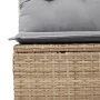 Conjunto de Sofá de Jardín de 3 Piezas con Cojines Beige Ratán Poliéster by , Outdoor sofas - Ref: Foro24-3346580, Price: 216...