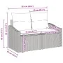 Conjunto de Sofá de Jardín de 3 Piezas con Cojines Beige Ratán Poliéster by , Outdoor sofas - Ref: Foro24-3346580, Price: 216...