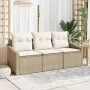 Set de Sofá de Jardín de 3 Piezas con Cojines Beige Polirratán | Foro24.es | Tu tienda online para hogar, jardín y más Foro24.es