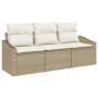 Set de Sofá de Jardín de 3 Piezas con Cojines Beige Polirratán | Foro24.es | Tu tienda online para hogar, jardín y más Foro24.es