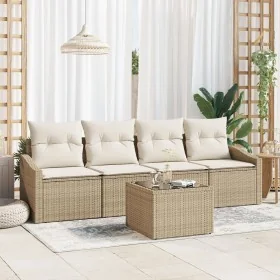 Set de sofá de jardín de 5 piezas con cojines