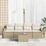 Set de sofá de jardín de 5 piezas con cojines beige de polirratán | Foro24.es | Tu tienda online para hogar, jardín y más Foro24.es