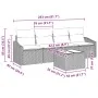 Juego de Sofás de Jardín de 5 Piezas con Cojines Negro Poliratán von , Outdoor-Sofas - Ref: Foro24-3346593, Preis: 311,45 €, ...