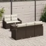 Conjunto de Sofá de Jardín de 6 Piezas con Cojines Marrón Poliratán | Foro24.es | Tu tienda online para hogar, jardín y más Foro24.es
