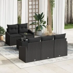 Set de Sofá de Jardín de 6 Piezas con Cojines