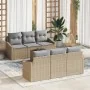 Juego de Sofá de Jardín de 7 Piezas con Cojines Beige de Poliratán by , Outdoor sofas - Ref: Foro24-3346610, Price: 477,51 €,...