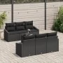 Conjunto de Sofás de Jardín de 7 Piezas con Cojines Negro Poliratán | Foro24.es | Tu tienda online para hogar, jardín y más Foro24.es