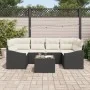 Conjunto de Sofá de Jardín de 7 Piezas con Cojines Ratán Negro de Poliratán | Foro24.es | Tu tienda online para hogar, jardín y más Foro24.es