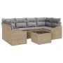 VidaXL Juego de Sofá de Jardín de 7 Piezas con Cojines Beige de Ratán de Polímero by , Outdoor sofas - Ref: Foro24-3346620, P...