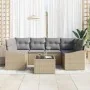 VidaXL Juego de Sofá de Jardín de 7 Piezas con Cojines Beige de Ratán de Polímero by , Outdoor sofas - Ref: Foro24-3346620, P...
