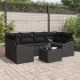 Conjunto de Sofás de Jardín 7 Piezas Negro Poliratán by , Outdoor sofas - Ref: Foro24-3346623, Price: 462,53 €, Discount: %