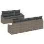 Conjunto de Sofá Jardín de 8 Piezas con Cojines en Poliratán Gris | Foro24.es | Tu tienda online para hogar, jardín y más Foro24.es