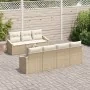 Conjunto de Sofá de Jardín de 8 Piezas con Cojines Beige Ratán Sintético | Foro24.es | Tu tienda online para hogar, jardín y más Foro24.es