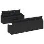 Conjunto de Sofás de Jardín de 8 Piezas con Cojines Negro Ratán Sintético | Foro24.es | Tu tienda online para hogar, jardín y más Foro24.es
