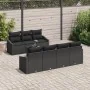 Conjunto de Sofás de Jardín de 8 Piezas con Cojines Negro Ratán Sintético | Foro24.es | Tu tienda online para hogar, jardín y más Foro24.es