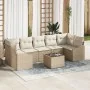 Juego de Sofás de Jardín de 8 Piezas con Cojines Beige Poliratán | Foro24.es | Tu tienda online para hogar, jardín y más Foro24.es