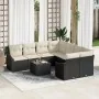 Set de Sofá de Jardín de 9 Piezas con Cojines de Ratán Poliéster Negro | Foro24.es | Tu tienda online para hogar, jardín y más Foro24.es