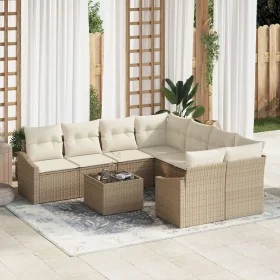 Conjunto de Sofás de Jardín de 9 Piezas con