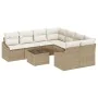 Conjunto de Sofás de Jardín de 9 Piezas con Cojines de Ratán Beige | Foro24.es | Tu tienda online para hogar, jardín y más Foro24.es