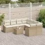 Conjunto de Sofás de Jardín de 9 Piezas con Cojines de Ratán Beige | Foro24.es | Tu tienda online para hogar, jardín y más Foro24.es