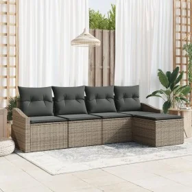 Conjunto de sofá de jardín de 5 piezas con