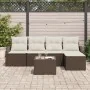 Conjunto de Sofá de Jardín de 5 Piezas con Cojines Gris Poliratán | Foro24.es | Tu tienda online para hogar, jardín y más Foro24.es