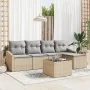 Conjunto de Sofá de Jardín de 6 Piezas con Cojines de Ratán Polimérico Negro by , Outdoor sofas - Ref: Foro24-3346690, Price:...