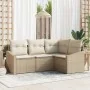 Conjunto de Sofá de Jardín de 4 Piezas con Cojines Beige Poliéster | Foro24.es | Tu tienda online para hogar, jardín y más Foro24.es