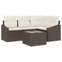 Set de Sofás de Jardín de 4 Piezas con Cojines Gris Poli Ratán | Foro24.es | Tu tienda online para hogar, jardín y más Foro24.es