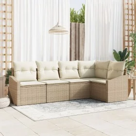 Conjunto de Sofá de Jardín de 5 Piezas con