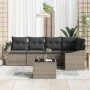 Conjunto de Sofá de Jardín de 5 Piezas con Cojines Negro de Poliratán | Foro24.es | Tu tienda online para hogar, jardín y más Foro24.es