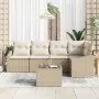 Conjunto de Sofá de Jardín de 6 Piezas con Cojines Marrón de Ratán Polimérico | Foro24.es | Tu tienda online para hogar, jardín y más Foro24.es