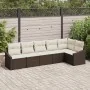 Juego de Sofá de Jardín de 6 Piezas con Cojines en Rattan Marrón Poliratán | Foro24.es | Tu tienda online para hogar, jardín y más Foro24.es