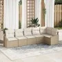 Conjunto de Sofá de Jardín de 6 Piezas con Cojines Beige Ratán Sintético | Foro24.es | Tu tienda online para hogar, jardín y más Foro24.es
