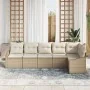 Conjunto de Sofá de Jardín de 6 Piezas con Cojines Beige Ratán Sintético | Foro24.es | Tu tienda online para hogar, jardín y más Foro24.es