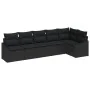 Juego de Sofás de Jardín de 6 Piezas con Cojines Negro Ratán von , Outdoor-Sofas - Ref: Foro24-3346743, Preis: 411,86 €, Raba...