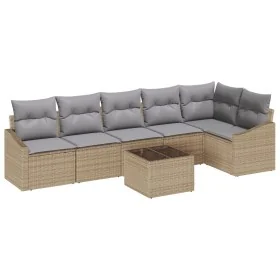 Juego de Sofás de Jardín de 7 Piezas con Cojines Ratán Poliéster Negro von , Outdoor-Sofas - Ref: Foro24-3346750, Preis: 456,...
