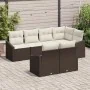 Conjunto de sofá de jardín de 7 piezas con cojines de ratán versátil en marrón | Foro24.es | Tu tienda online para hogar, jardín y más Foro24.es