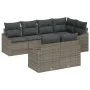 Conjunto de Sofá de Jardín de 7 piezas con Cojines Gris Poliratán | Foro24.es | Tu tienda online para hogar, jardín y más Foro24.es