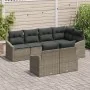 Conjunto de Sofá de Jardín de 7 piezas con Cojines Gris Poliratán | Foro24.es | Tu tienda online para hogar, jardín y más Foro24.es