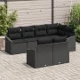 Set de Sofás de Jardín de 7 Piezas con Cojines Negro Ratán Poliéster | Foro24.es | Tu tienda online para hogar, jardín y más Foro24.es