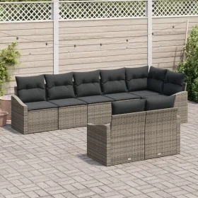 Conjunto de Sofás de Jardín Juego de 8 Gris