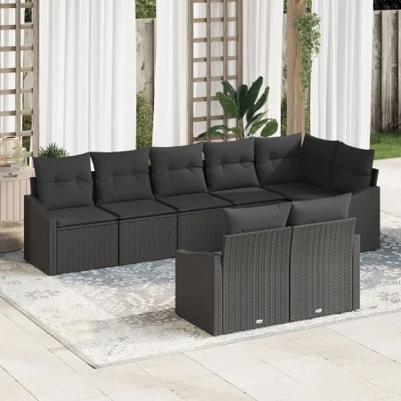 Conjunto de Sofás de Jardín Conjunto de 8 Negro Ratán | Foro24.es | Tu tienda online para hogar, jardín y más Foro24.es