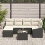 Juego de Sofá de Jardín de 6 Piezas con Cojines de Ratán Poliratán Marrón von , Outdoor-Sofas - Ref: Foro24-3346797, Preis: 4...