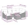 Conjunto de sofá de jardín de 7 piezas con cojines Ratán sintético negro by , Outdoor sofas - Ref: Foro24-3346800, Price: 438...
