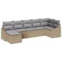 Conjunto de Sofá de Jardín de 7 Piezas con Cojines Beige Poliratán by , Outdoor sofas - Ref: Foro24-3346810, Price: 443,71 €,...