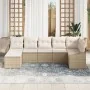Juego de sofá de jardín de 7 piezas con cojines Beige Poliratán | Foro24.es | Tu tienda online para hogar, jardín y más Foro24.es