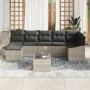 Conjunto de Sofá de Jardín de 8 Piezas con Cojines Gris Ratán Polietileno | Foro24.es | Tu tienda online para hogar, jardín y más Foro24.es